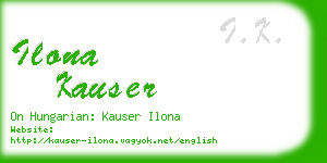 ilona kauser business card